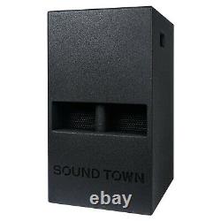 Sound Town Carpo-v412ds Set 2column Speaker 112 Acrive Folded Horn Subwoofer