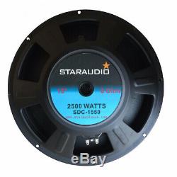 Staraudio 2500w 8 Ohms 15 Subwoofer Remplacement Audio Basse Woofer