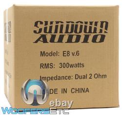 Sundown Audio E-8 6 V. D2 8 Sub 300w Rms Dual 2 Ohms Subwoofer Enceintes Bass New