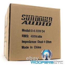 Sundown Audio U-6.5sw-d2 Voiture 400w Rms 6.5 Dual 2-ohm Subwoofer Haut-parleur de graves Neuf
