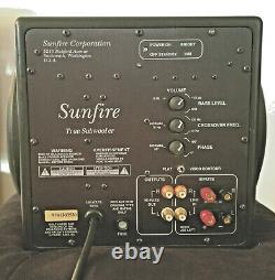 Sunfire True Subwoofer Professionally Refurbisé Par Flannery Vintage Audio