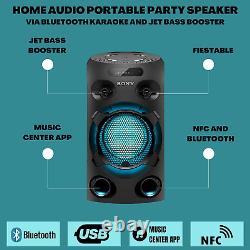 Système audio domestique Sony Bluetooth Party Speaker Haut-parleur de basse fort Lumières LED éteintes