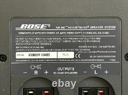Système de haut-parleurs Bose AM-500 Acoustimass avec caisson de basses, haut-parleurs satellites et audio surround.