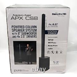 Système de haut-parleurs en colonne alimenté American Audio APX-CS8 avec caisson de basses