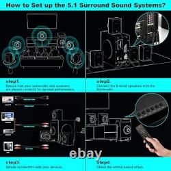 Systèmes de son surround 5.1 Haut-parleurs de système de cinéma maison pour téléviseur Subwoofer